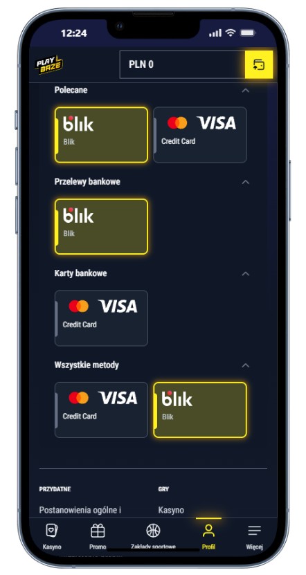 Playbaze wpłaty